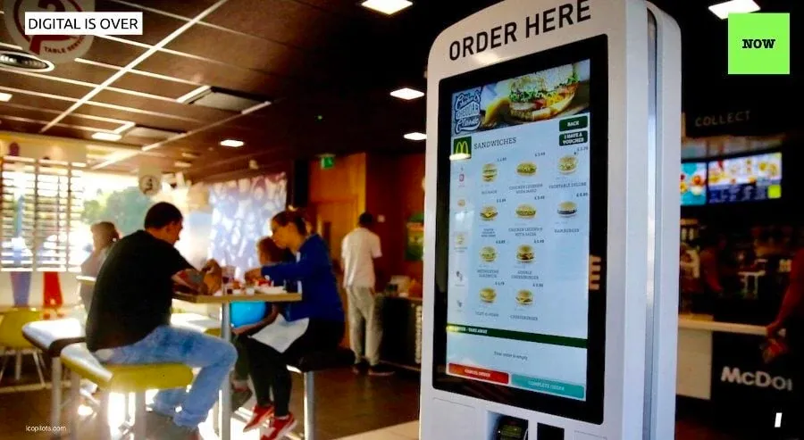 McDonald in-store online order screen