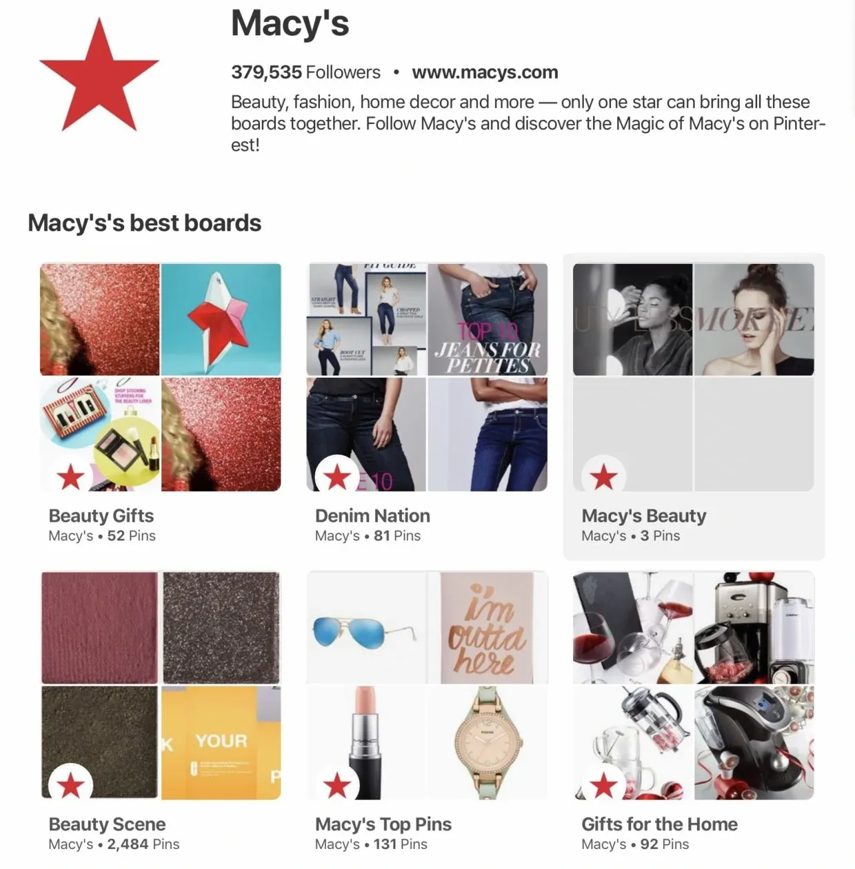 macy’s internal influencer long tail