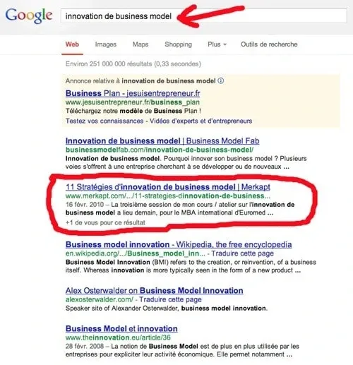 innovation de business model merkapt google