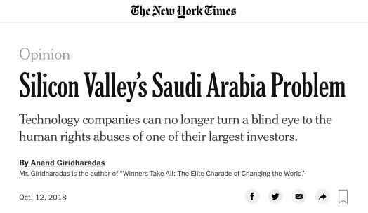 Silicon Valley has a Saudi Arabia problem